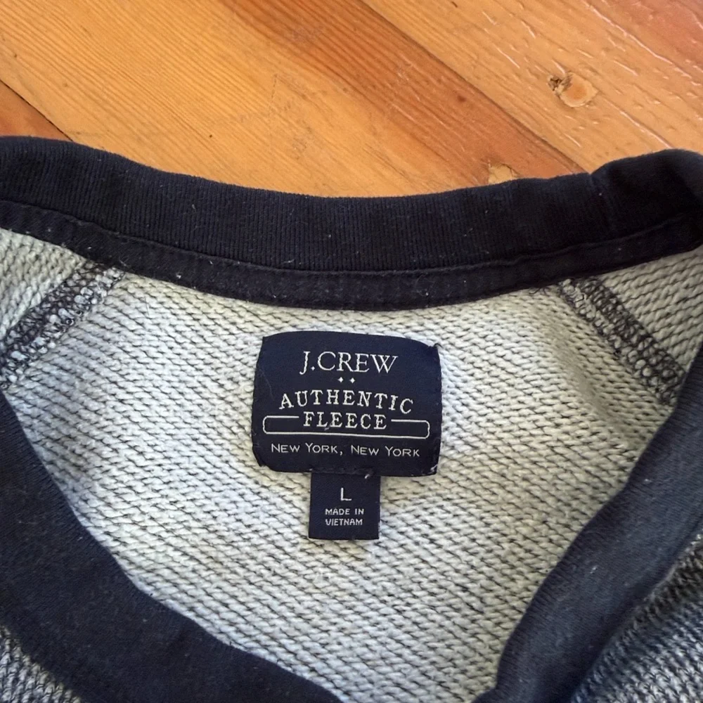 J Crew Authentic‎ Fleece Blue Pullover Sweatshirt Large